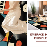 Retro Vinyl Record Bathroom Non Slip(Red)