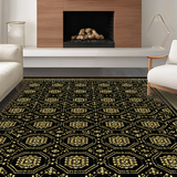 Luxurious Gold Vintage Floral Style(Black)
