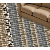 Modern Gray and Beige Animal Print Entryway Pet Friendly(Brown)