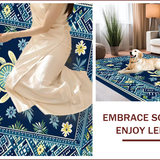 Navy Blue Coastal Symmetry Design(Blue)