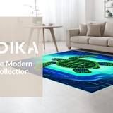 Vibrant Underwater Scene Motif(Blue)
