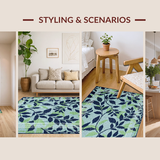 Whimsical Navy Floral Motif(Blue)