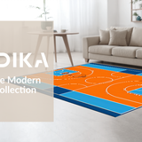 Striking Abstract Court Graphics(Orange)