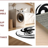 Black and White Animal Shower Mat Non Slip(Black)