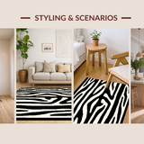 Elegant Textured Zebra Motif(Black)