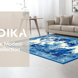 Cozy Vintage Blue Patterned Elegance(Blue)