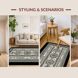Geometric Monochrome Ethnic Motif(Black)