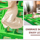Bright Urban Design Kids Playmat for Interactive Learning(Green)