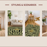 Sleek Black Geometric Elegance(Black)