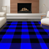 Artful Abstract Blue Tartan Style(Blue)