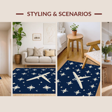 Dynamic Geometric Playful Motif(Blue)