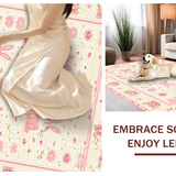 Charming Whimsical Rabbit Floral(Beige)