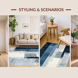 Modern Ombre Stripe Patterned(Blue)