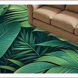 Tropical Leaf Velvet Elegance(Green)