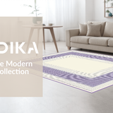 Elegant Lavender Geometric Fusion(Ivory)