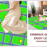 Vibrant Cityscape Playful Mosaic(Green)