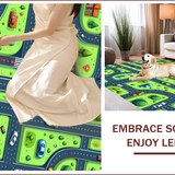 Interactive Road Traffic Playmat for(Blue)