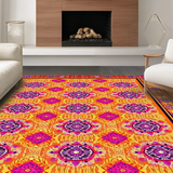 Striking Colorful Geometric Fusion(Orange)