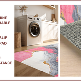 Sophisticated Pink Gray Tiled Motif(Pink)