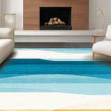 Lively Retro Striped Bath Mat(Blue)