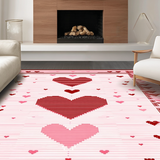 Vibrant Floral Heart Patterned(Red)