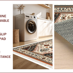 Ultra Soft Area Rug, Non Slip, Stain Resistant, Washable Area Rugs for Living Room, Bedroom, Boho Non-Shedding Living Room Rug(White) - ODIKA