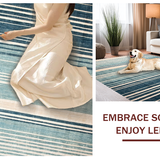 Modern Ombre Stripe Blue Abstract Design(Blue)