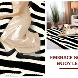 Elegant Textured Zebra Motif(Black)