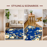 Elegant Bird and Flower Ensemble(Blue)