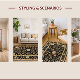 Elegant Earthy Botanical Motif(Black)