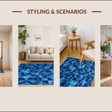 Plush Transitional Decor Area(Blue)
