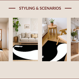 Contemporary Cozy Black and White(Black)