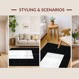Modern Geometric Black Cream(Black)