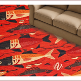 Vibrant Aquatic Artistry Theme(Red)