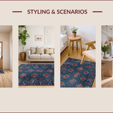 Vibrant Floral Vintage Charm(Blue)