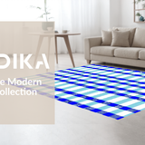 Minimalist Blue Tartan Style(Blue)