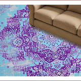 Boho Chic Distressed Area(Blue)