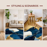 Striking Navy Blue Artistic Flair(Blue)