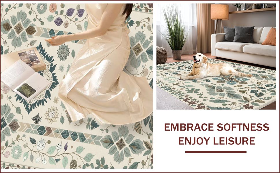 Ultra Soft Area Rug, Non Slip, Stain Resistant, Washable Area Rugs for Living Room, Bedroom, Modern Beige Stain-Resistant Kitchen Runner(Beige) - ODIKA