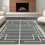 Artful Symmetrical Trellis Visual(Gray)