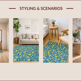 Rustic Blue Floral Elegance(Blue)