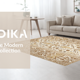 Earthy Toned Geometric Motif(Beige)