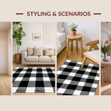 Modern Farmhouse Plaid Accent(Black)