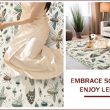 Ultra Soft Area Rug, Non Slip, Stain Resistant, Washable Area Rugs for Living Room, Bedroom, Modern Insect Print Stain Resistant Rug(Ivory) - ODIKA