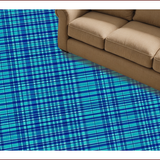 Eclectic Deep Royal Geometric Trellis(Blue)