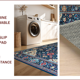 Eclectic Retro Floral Motif(Blue)