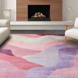 Blush Mirage with Pastel Mauve Waves and Rose Pink Accents(Pink)