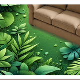 Green Leaf Plush for Tropical Decor(Green)