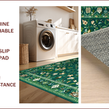 Vibrant Green Geometric Motif(Green)