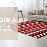 Artisanal Colorful Striped Aesthetic(Red)